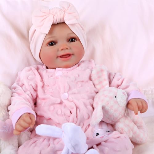 BABESIDE Reborn Babies Doll Sunny 17 inch Realistic Newborn Girls Lifelike Real Full Vin-yl Body Open Eye - Image 3