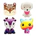 Kayoon 4 Pcs Jumbo Squishies Slow Rising Toys Kawaii Deer Cake,Pink Dog,Galaxy Deer,Ice Cream Cat Squishys Pack for Kids Stress Toy and Party Favors
