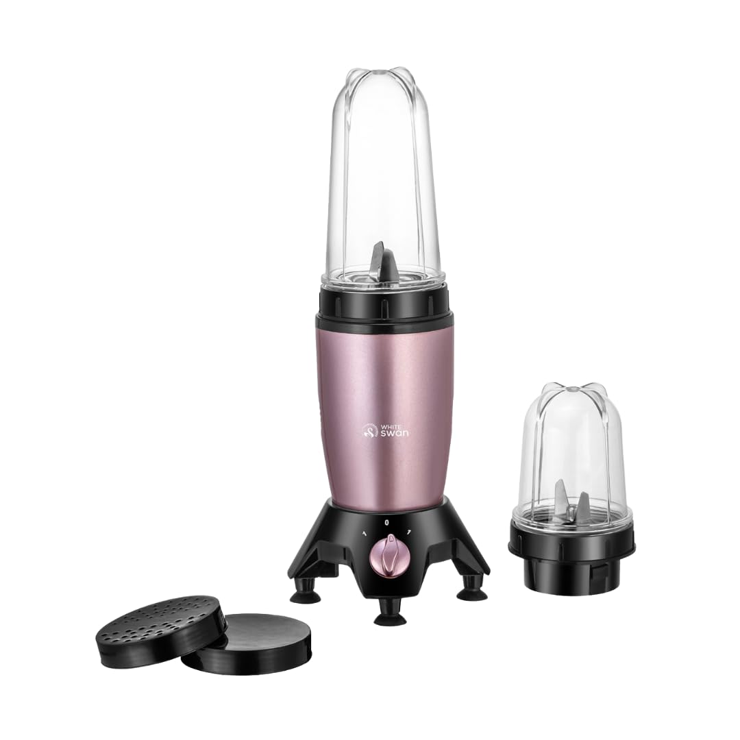 White Swan Fit Blend Nutri Blender | 500W Personal Mixer Grinder | 2 Jars (750ml + 300ml) | Portable Smoothie Maker | Juicer, Grinder & Blender | Compact Kitchen Appliance | 1 Year Warranty-image-9