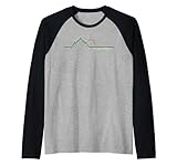 Pedraforca de España Retro escalada, esquí y senderismo Camiseta Manga Raglan