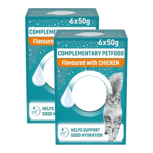 Hydralife Cat Supplements Chicken 6x50g - Pack of 2 - Advanced nutrition ingredients supports gut health boosts immunity & encourages hydration through great taste