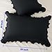 Microfiber Crib Pillowcases 14x20, Black Baby Pillow Cases Envelope Toddler Pillow Shams, Soft Breathable and Non Shrinking Ruffle Pillow Covers Cute Pillow Cases