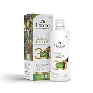 Loreto Ayurvedics Advanced Coconut Hair Oil for Supporting Healthy Strong Hair Growth and Strengthening Available in 100 ml