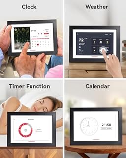 THOMSON Cornice Digitale da 10,1 Pollici - Cornice Digitale Foto WiFi, Portafoto Digitale 1280x800 HD Schermo Touch IPS, Condivisione di Immagini Musica Videos del, Calendario, Memoria 32 GB