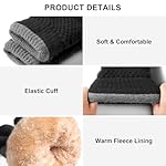 Clothirily Winter Gloves for Women Men - Over Thick Wool Fleece Liner Touchscreen Thermal Knit With Elastic Cuff Insulated for Cold Weather - Image 4