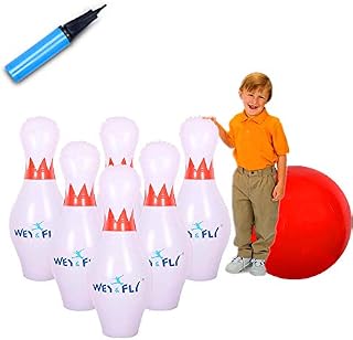 WEY&FLY Giant Inflatable Bowling Game Set - Jumbo Size - 6 27" Pins