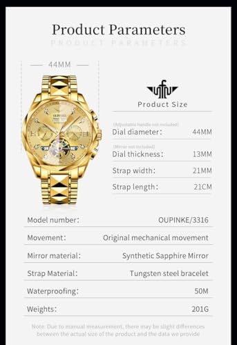 Image of OLEVS Men Automatic Watch Diamond Skeleton Mechanical Original Luxury Self Winding Wrist Watch for Men