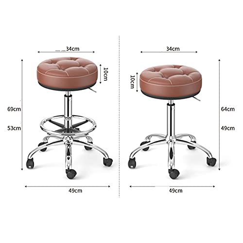Chaise de spa médical et tatouage avec tabouret pivotant réglable à roulettes