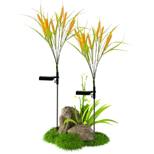 Lampe solaire en fleur de blé lumineuse pour sublimer les soirées sur votre terrasse