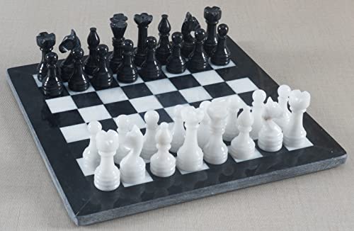 Radicaln Handmade Black And White Full Marble Chess Board Game Set - Staunton Marble Tournament Two Players Full Chess Game Table Set #TOP1
