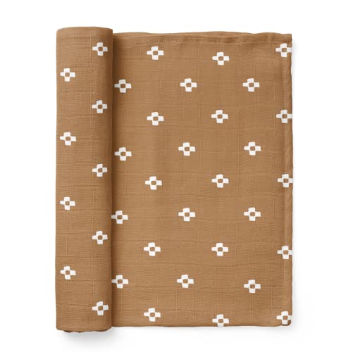 Image of Mini Wander Swaddles for Newborns Muslin Swaddle Blankets - Breathable Soft Gender Neutral Receiving Blanket Baby Essentials | 47 x 47 Cotton - Boho Squares (Coconut)