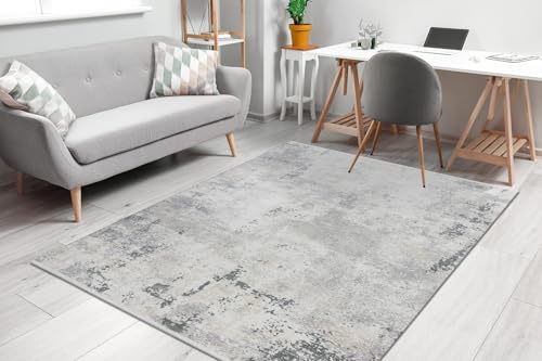 Tapis moderne de qualité rugsx Duke structure effet béton et pierre