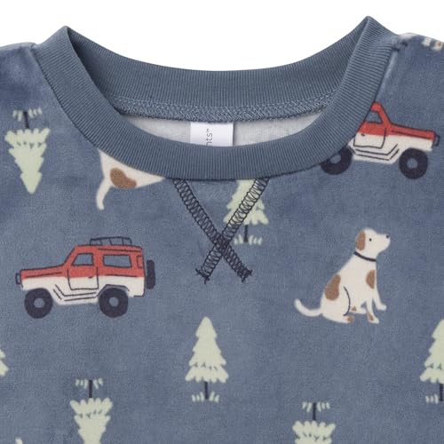 Modern Moments by Gerber baby-boys Toddler Bunny Fleece 2-piece Sweater & Pant Pajama Set4