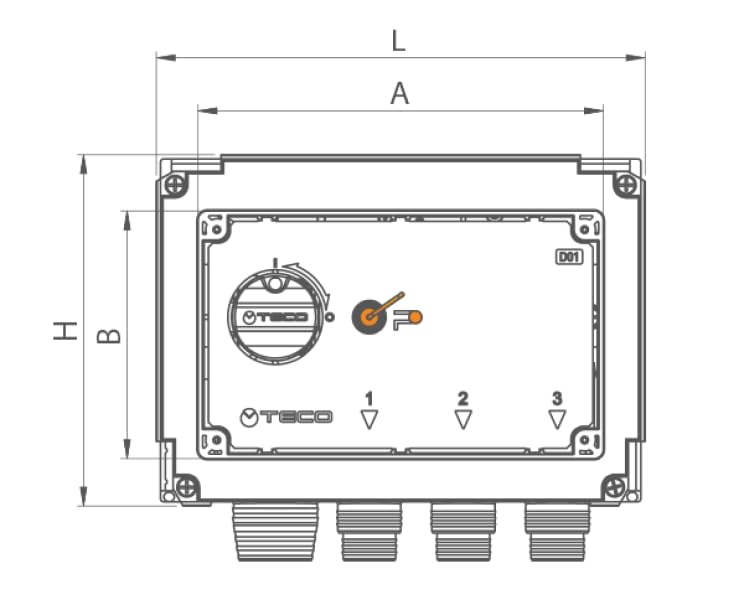 Collettore gas Teco mono intercettazione tre vie K2.4