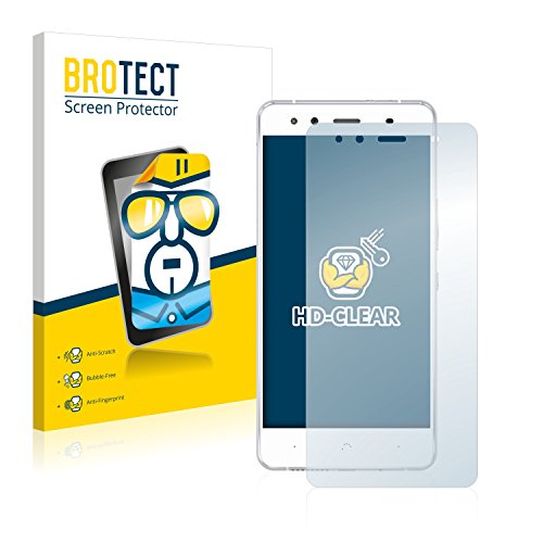 BROTECT Protector Pantalla Compatible con BQ Aquaris X5 Protector Transparente (2 Unidades) Anti-Huellas
