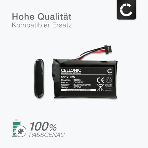 CELLONIC 1x Akku für Navigation Kompatibel mit Tomtom Rider 550, Rider 500, Rider 400, LHA11133000 - (2500mAh, 3.7V)