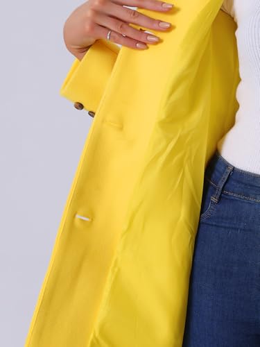 Image of Allegra K Womens Winter Elegant Pea Coat 2026 Single Breasted Long Overcoat | Notch Lapel Collar, Warm, Work Office Trench Coats,Outwear Outfit