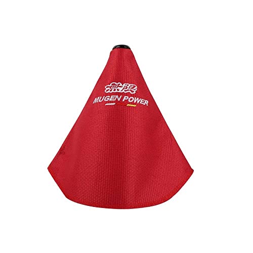 JDM MUGEN POWER RED Racing Hyper Fabric shift knob Shifter Boot Cover MT/AT Red Stitches