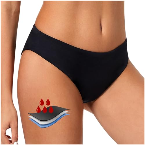 Audasi Pantaloni da Nuoto per Il Periodo Costumi da Bagno Senza Perdita Bikini Mestruale Impermeabile Fondo Biancheria Intima Mestruale UPF 50+ Nuota Breve per Adolescenti Ragazze Donne(M)
