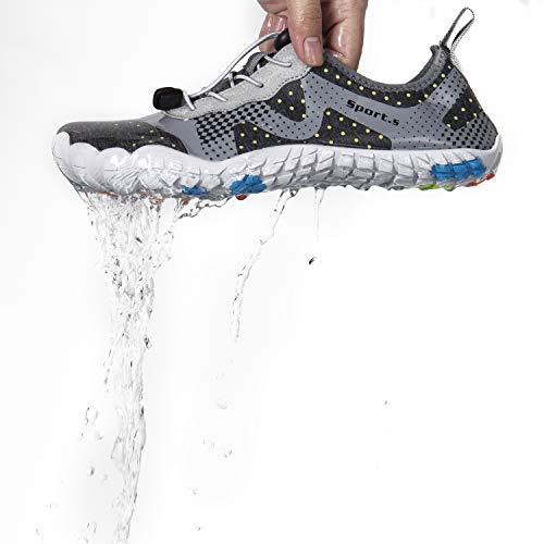 Image of Water Shoes for Men Barefoot Quick-Dry Aqua Sock Outdoor Athletic Sport Shoes for Kayaking, Boating, Hiking, Surfing, Walking