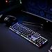AUKEY Mechanical Keyboard Blue Switch, 104-Key RGB Backlit Gaming Keyboard with Customizable Lighting Effects, Aluminium USB Wired Keyboard for Gaming and Typing