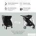 SASHA'S Rain and Wind Cover for Baby Jogger Mini GT2 All-Terrain Double Stroller, Zipper Access, Maximum Coverage, Weather Shield (Jogger not Included)