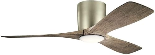 Miniatura 3 de Kichler Volos - Ventilador de techo de 48 pulgadas con luces LED y control de pared en bronce natural satinado para sala de estar, dormitorio y