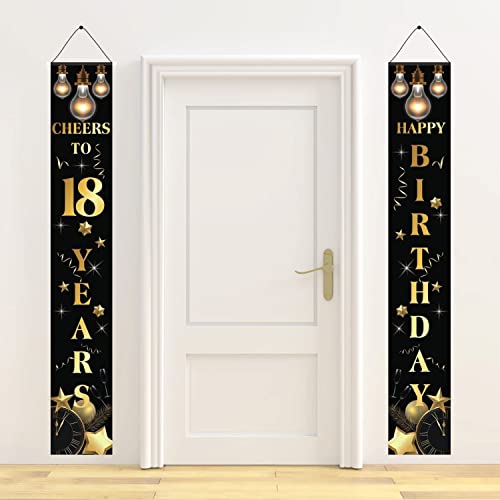 18. Geburtstag Banner Rosegold - 2 Stück Stoffbanner 180x30cm Für Mädchen