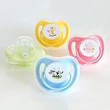 Greatangle-UK Baby Silikon Schnuller Schmetterlingsform Hygienische Mütze mit Tiermuster Blau