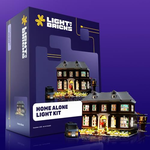 Light My Bricks LED Light Kit for LEGO Home Alone 21330 House Compatible Lighting Kit for LEGO Ideas Set Style Upgrade for Display (Lights Only Set Not Included)