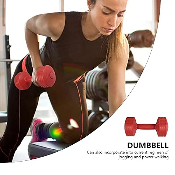 ABOOFAN 1 par de Mancuernas Recubiertas para Mujer Mancuernas para Ejercicio Mancuernas para La Mano Mancuernas para Entrenamiento Equipo de Ejercicio (Rojo)