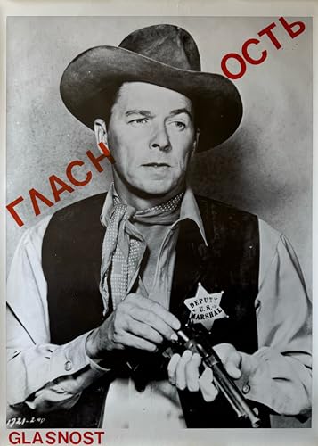 Affiche western Quand la poudre parle Law and order Ronald Reagan poster vintage 1953