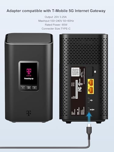Image of 65W USB C Power Adapter Compatible with T-Mobile 5G Internet Gateway | Compatible with T-Mobile 5G Internet Gateway, Arcadyan KVD21 USB C Charger Power Cord
