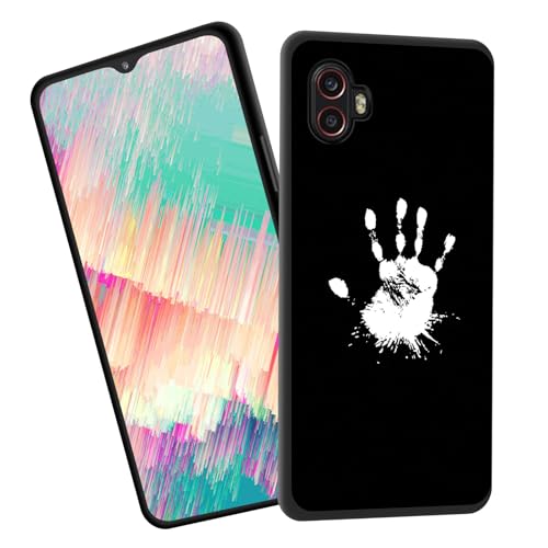 EFGWSDER for Galaxy A07 4G Case,Slim Shockproof TPU Soft Rubber Silicone Cover Phone Case for Samsung Galaxy A07 4G,White Handprint