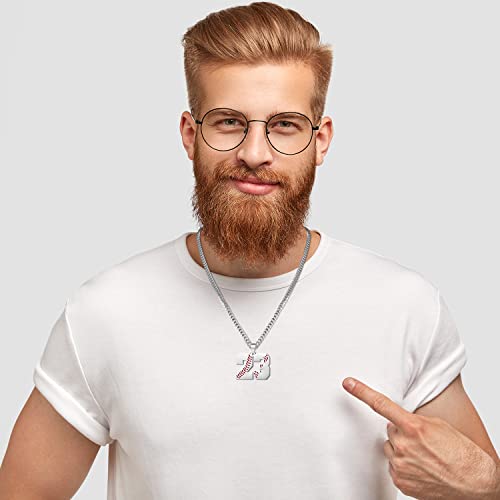 Btysun Baseball Chains For Men Baseball Gifts For Boys Mens Necklace Stainless Steel Chain Number 23 Charm Pendant Valentines Day Jewelry #TOP3
