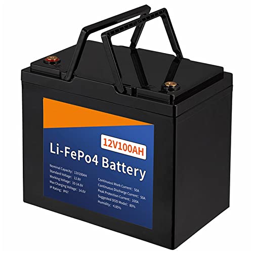 Zjdu 12V 100Ah Lifepo4 Deep Cycle Battery, Built-In Bms Lightweight Maintenance-Free,Rechargeable Lithium Iron Phosphate Battery,2000+ Cycles Battery For Rv, Camping, Solar Home, Boat, Etc #TOP29