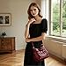 WITERY Crossboby Bag for Women - Soft PU Leather Multi-Pocket Shoulder Bag Handbag with Adjustable Strap, Vintage Ladies Medium Roomy Travel Purses Zipper Hobo Tote Bags(Claret)