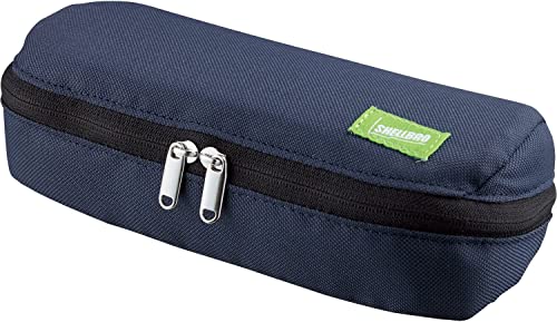 Image of Kokuyo Shellbro Pen Case, Shell-shaped structure, Big Capacity Pencil Case, Large Pencil Pouch, Stationery Pen Bag, Navy x Blue, Japan Import (F-VBF190-2)