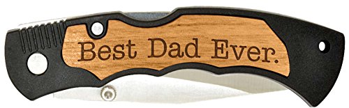 Personalized Gifts for Dad Best Dad Ever Laser Engraved Stainless Steel Folding Pocket Knife