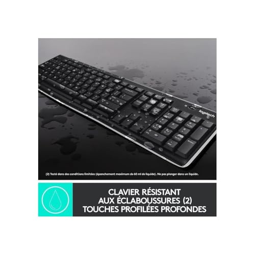 Logitech MK270 Combo Tastiera E Mouse Wireless Per Windows, Layout ‎Francese Azerty - Nero - 4