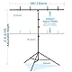 EMART T Form Hintergrund Ständer Hintergrundsystem, 1,5x2,6m Hintergrundständer mit 4 Federclips, Tragetasche für Fotostudio, Porträt und Produktfotografie