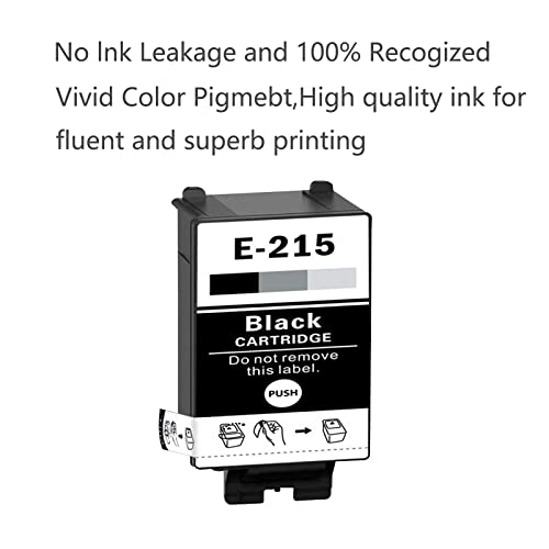 Cartuchos de tinta 215 T215 compatíveis com impressora WF-100 WF-110 (3 pretos com tinta pigmentada)