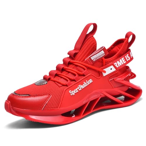 Large Size Fashionable Men's Blade Running and Tennis Workout Sneakers Offer Shock Absorption Comfort and Show Trendy Style