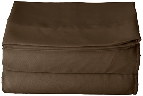 Luxury Flat Sheet on Amazon Elegant Comfort Wrinkle-Free 1500 Premier Hotel Quality 1-Piece Flat Sheet, King Size, Chocolate Brown