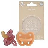 Natuurlijke Rubber Fopspeen Orthodontische Pasgeboren 3-36 maanden Twee-Pack - Abrikoos Crush & Berry Blush