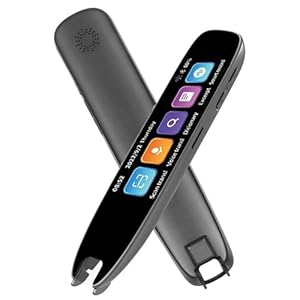 Upgrade Translation Scanning Pen, Text to Speech Device for Dyslexia, Real-time Multifunctional Pen Scanner with LCD Touchscreen, Support 12 Languages Offline Scanning Translation (Black)