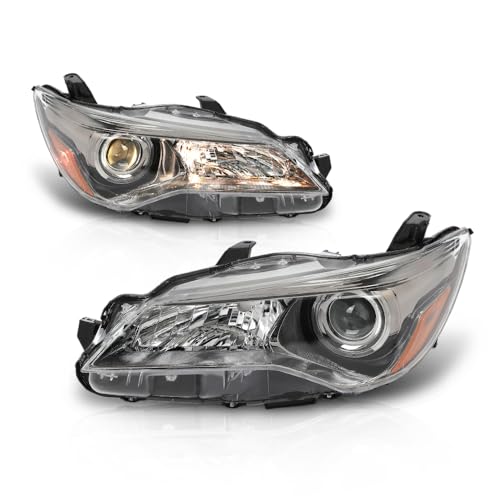 Image of GRAND ORANGE Headlight Assembly Front Left & Right Compatible with Toyota Camry 2015-2017 2PCS Clear Lens Black Housing Amber Reflector TO2503222, TO2502222, TO2503223, TO2502229, TO2503229