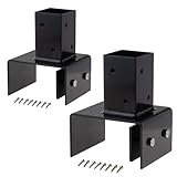 アイガーデン(igarden) 60mm角 ラティスポスト 固定金具 12cmブロック逆留め用 2個セット ポール固定金具 柱固定金具 ポスト ポール 柱