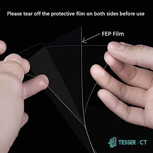 Image of TESSERACT FEP NonAdhesive Transparent Release Film Sheet for MSLA UV Photocuring LCD 3D Printer I ANYCUBIC Photon Mono X, M3 Plus, Phrozen Sonic Mighty SLA DLP 3D Printer (Qty 1, FEP 200x 140x 0.15mm)