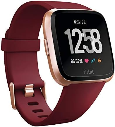 fitbit versa rose gold white